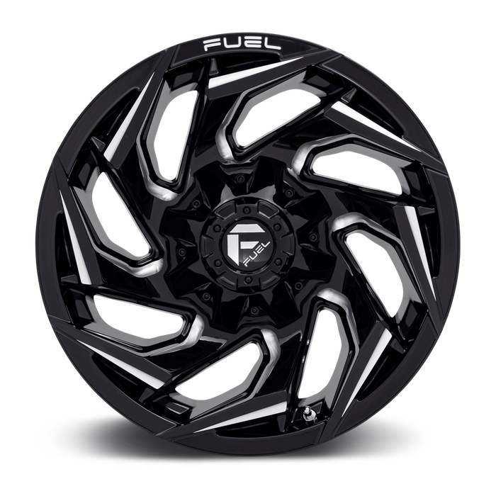 Fuel 1PC D753 REACTION 17X9 -12 5X114.3/5X127/5X4.5/5.0 Gloss Black Milled