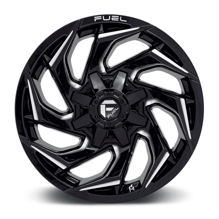 Fuel 1PC D753 REACTION 18X9 1 8X180/8X7.1 Gloss Black Milled