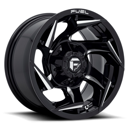 Fuel 1PC D753 REACTION 15X8 -18 5X114.3/5X120.65/5X4.5/4.75 Gloss Black Milled