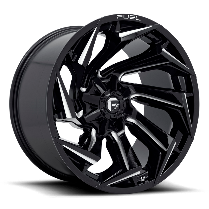 Fuel 1PC D753 REACTION 22X10 -18 6X135/6X5.3/6X139.7/6X5.5 Gloss Black Milled