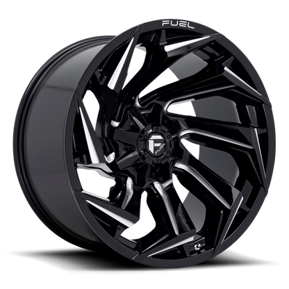 Fuel 1PC D753 REACTION 22X10 -18 6X135/6X5.3/6X139.7/6X5.5 Gloss Black Milled