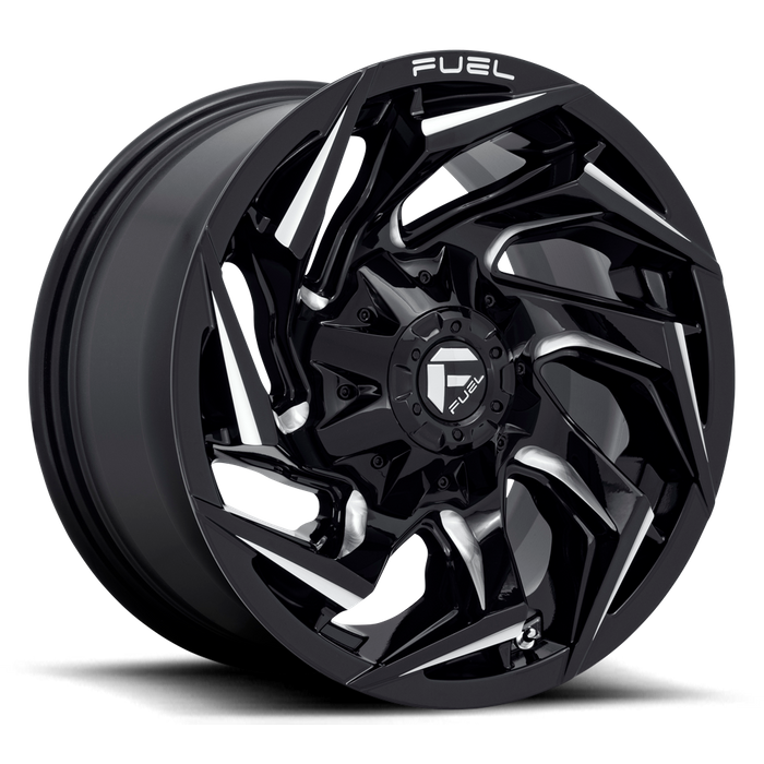 Fuel 1PC D753 REACTION 17X9 -12 5X114.3/5X127/5X4.5/5.0 Gloss Black Milled