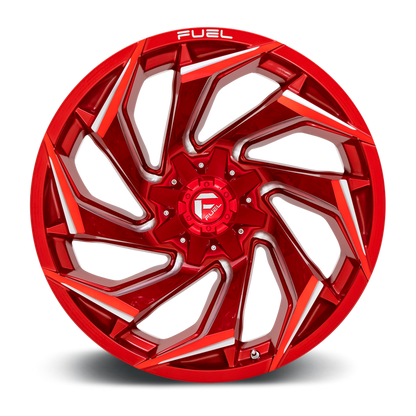Fuel 1PC D754 REACTION 22X12 -44 8X170/8X6.7 Candy Red Milled