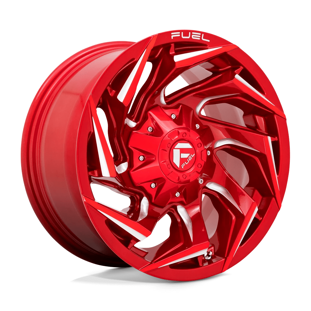 Fuel 1PC D754 REACTION 22X10 -18 8X180/8X7.1 Candy Red Milled