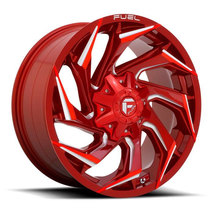 Fuel 1PC D754 REACTION 20X9 20 8X180/8X7.1 Candy Red Milled