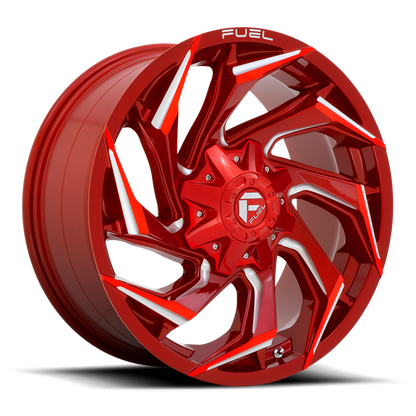 Fuel 1PC D754 REACTION 20X9 20 5X114.3/5X127/5X4.5/5.0 Candy Red Milled