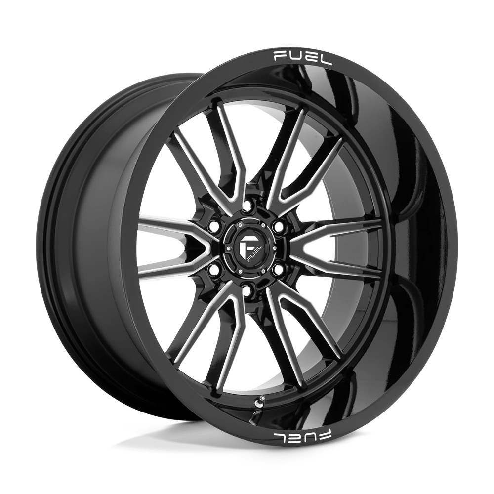 Fuel 1PC D761 CLASH 22X12 -44 6X139.7/6X5.5 Gloss Black Milled