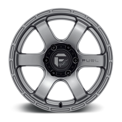 Fuel 1PC D767 RUSH 17X9 -12 6X139.7/6X5.5 Matte Gun Metal
