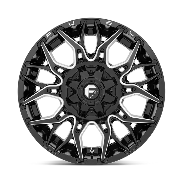 Fuel 1PC D769 TWITCH 20X9 1 8X165.1/8X6.5 Glossy Black Milled
