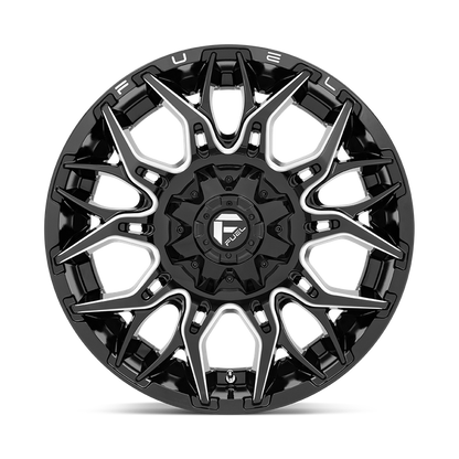 Fuel 1PC D769 TWITCH 20X9 1 8X165.1/8X6.5 Glossy Black Milled