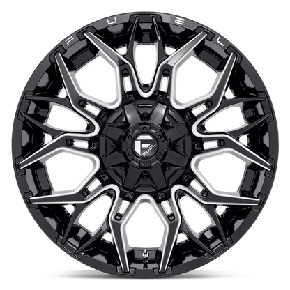 Fuel 1PC D769 TWITCH 22X10 -18 8X180/8X7.1 Glossy Black Milled