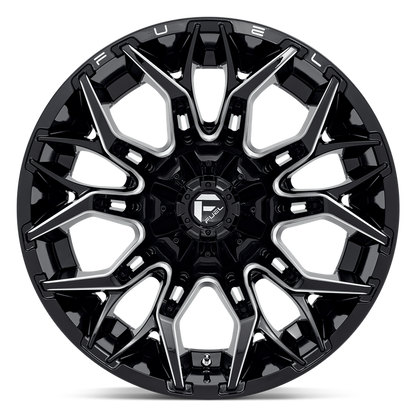 Fuel 1PC D769 TWITCH 22X12 -44 8X170/8X6.7 Glossy Black Milled