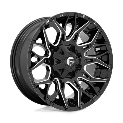 Fuel 1PC D769 TWITCH 20X9 1 8X165.1/8X6.5 Glossy Black Milled