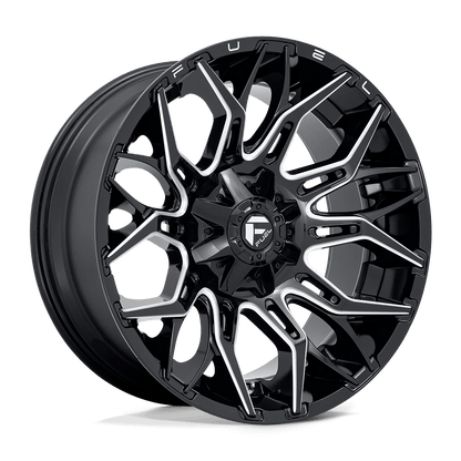 Fuel 1PC D769 TWITCH 22X10 -18 8X180/8X7.1 Glossy Black Milled
