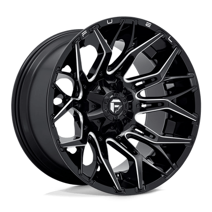 Fuel 1PC D769 TWITCH 22X12 -44 8X180/8X7.1 Glossy Black Milled