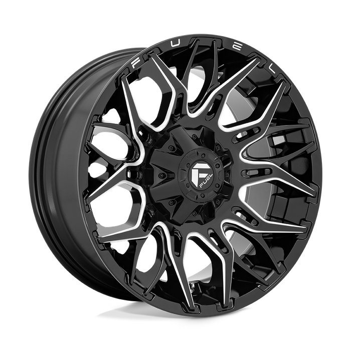 Fuel 1PC D769 TWITCH 20X10 -18 8X180/8X7.1 Glossy Black Milled