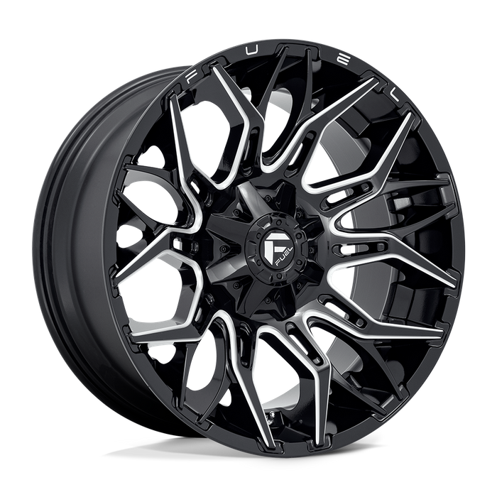 Fuel 1PC D769 TWITCH 22X10 -18 8X180/8X7.1 Glossy Black Milled