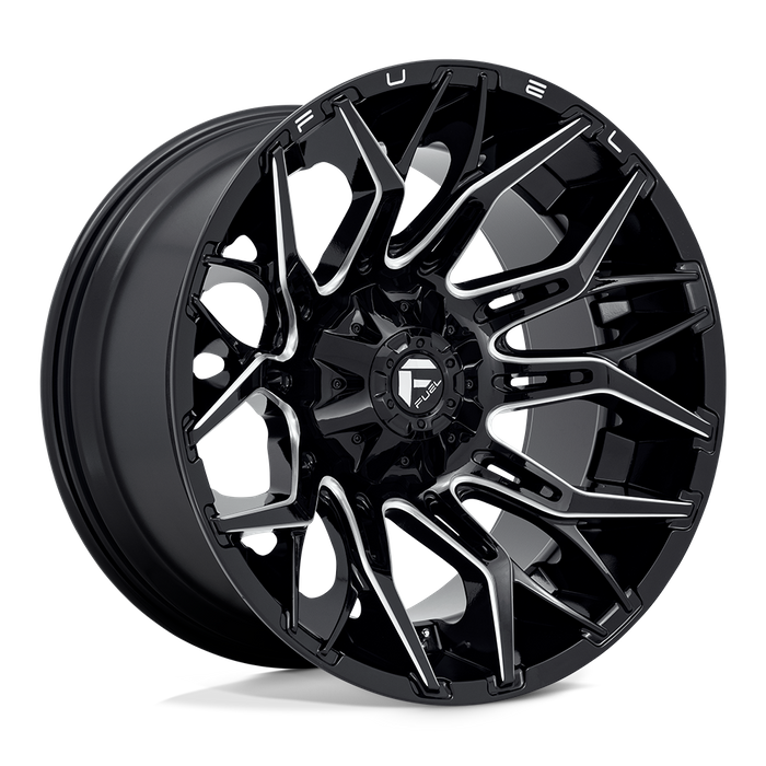 Fuel 1PC D769 TWITCH 22X12 -44 8X170/8X6.7 Glossy Black Milled