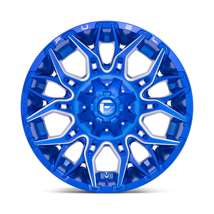 Fuel 1PC D770 TWITCH 22X12 -44 5X139.7/5X150/5X5.5/150 Anodized Blue Milled