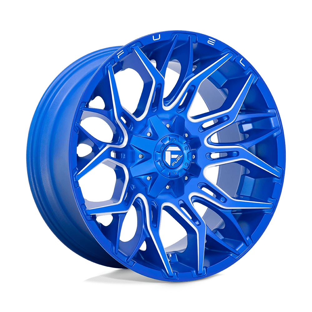Fuel 1PC D770 TWITCH 22X10 -18 8X180/8X7.1 Anodized Blue Milled