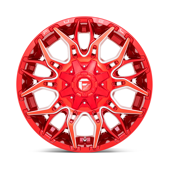 Fuel 1PC D771 TWITCH 20X9 1 8X180/8X7.1 Candy Red Milled
