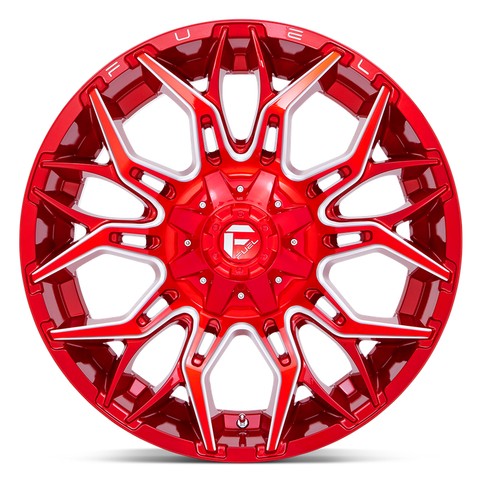 Fuel 1PC D771 TWITCH 22X10 -18 8X170/8X6.7 Candy Red Milled