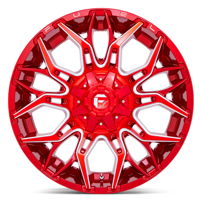 Fuel 1PC D771 TWITCH 22X10 -18 8X170/8X6.7 Candy Red Milled