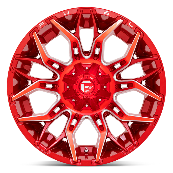Fuel 1PC D771 TWITCH 22X12 -44 5X114.3/5X127/5X4.5/5.0 Candy Red Milled