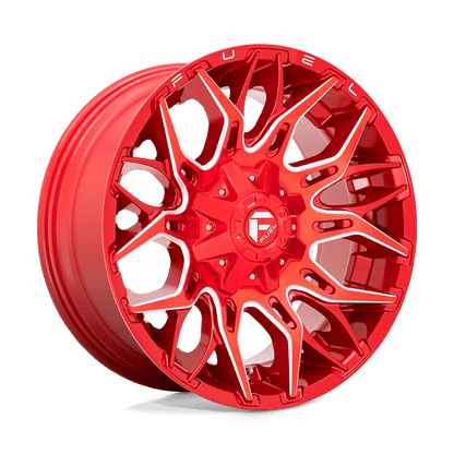 Fuel 1PC D771 TWITCH 20X9 1 8X165.1/8X6.5 Candy Red Milled