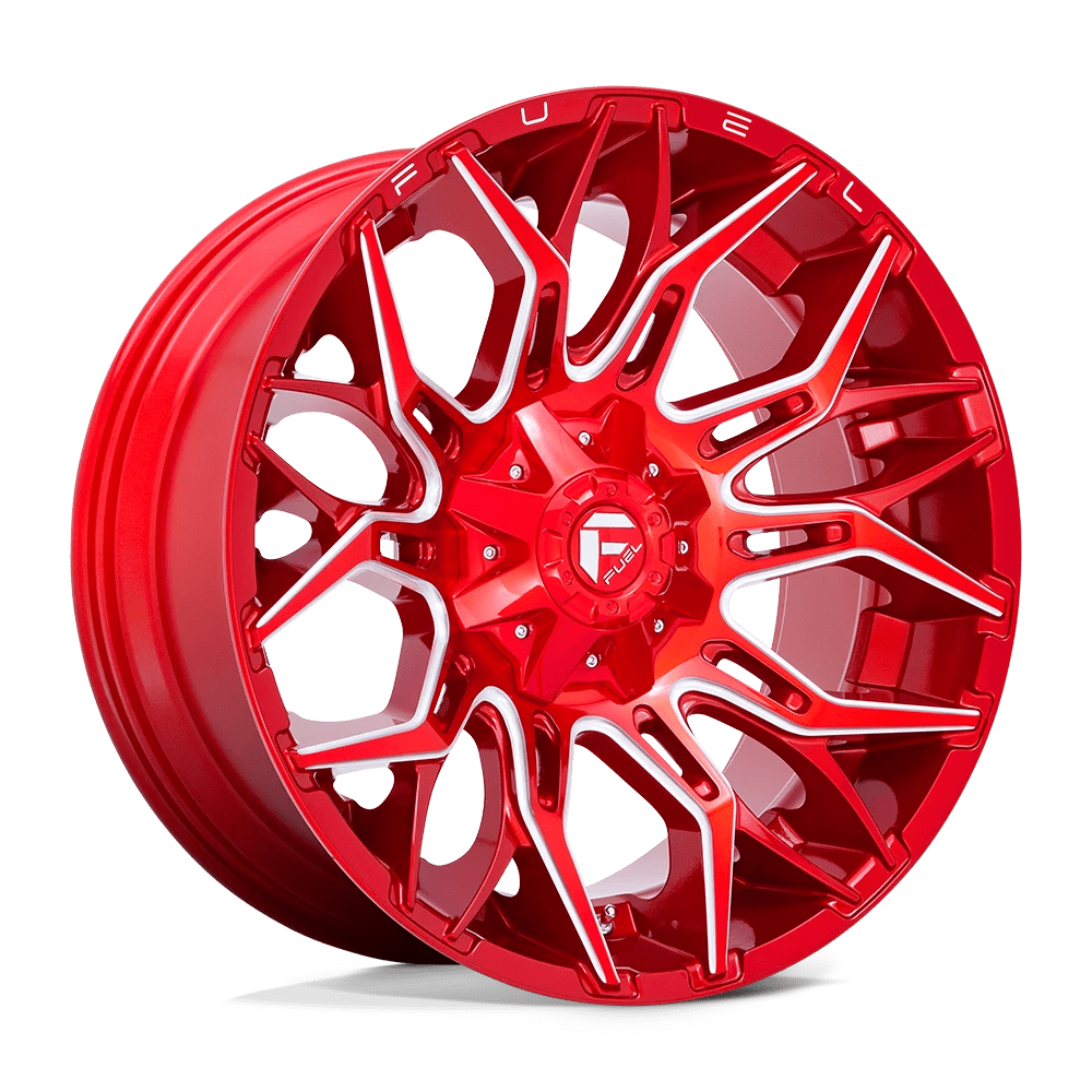 Fuel 1PC D771 TWITCH 22X10 -18 8X165.1/8X6.5 Candy Red Milled