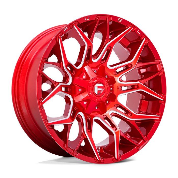 Fuel 1PC D771 TWITCH 22X10 -18 8X180/8X7.1 Candy Red Milled