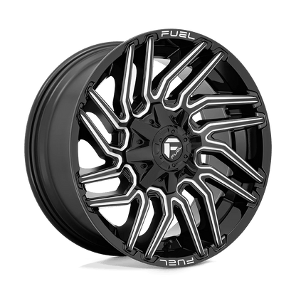 Fuel 1PC D773 TYPHOON 22X12 -44 8X170/8X6.7 Gloss Black Milled