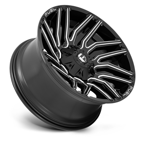 Fuel 1PC D773 TYPHOON 20X9 1 5X114.3/5X127 GLOSS BLACK MILLED