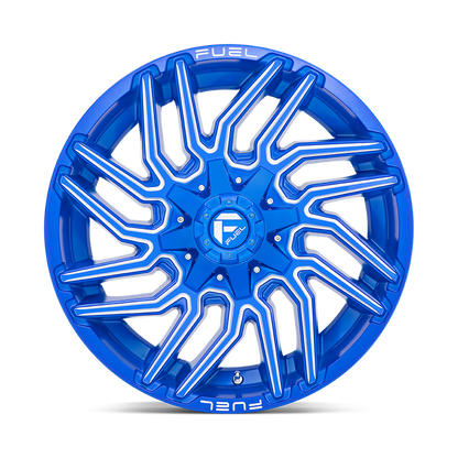 Fuel 1PC D774 TYPHOON 20X9 1 8X165.1/8X6.5 Anodized Blue Milled