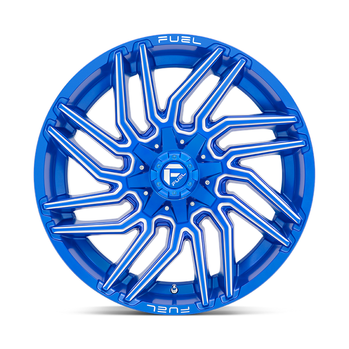 Fuel 1PC D774 TYPHOON 22X10 -18 8X180/8X7.1 Anodized Blue Milled