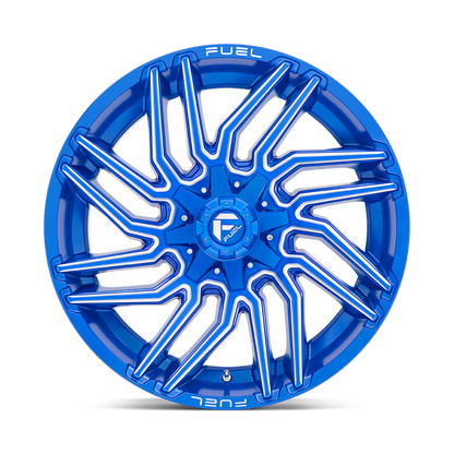 Fuel 1PC D774 TYPHOON 22X10 -18 8X170/8X6.7 Anodized Blue Milled