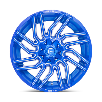 Fuel 1PC D774 TYPHOON 22X12 -44 8X180/8X7.1 Anodized Blue Milled