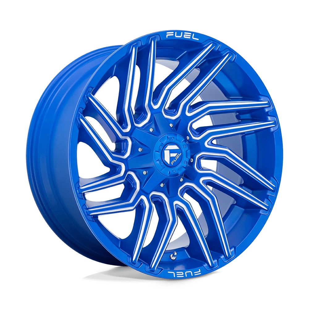 Fuel 1PC D774 TYPHOON 22X10 -18 8X170/8X6.7 Anodized Blue Milled