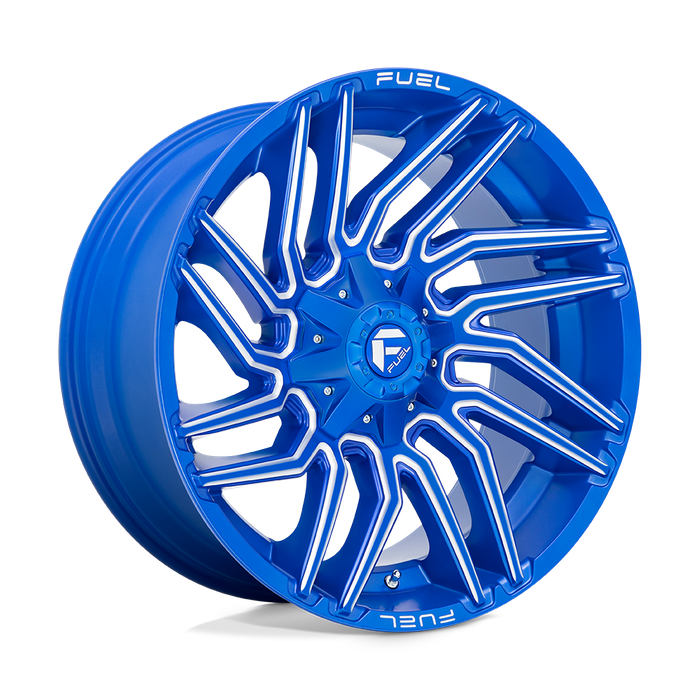 Fuel 1PC D774 TYPHOON 22X10 -18 8X180/8X7.1 Anodized Blue Milled