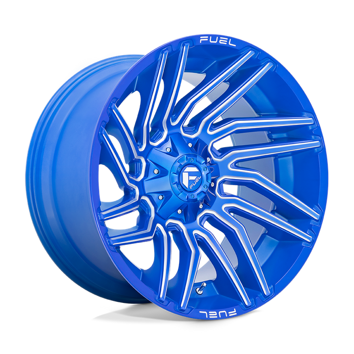 Fuel 1PC D774 TYPHOON 22X12 -44 8X180/8X7.1 Anodized Blue Milled
