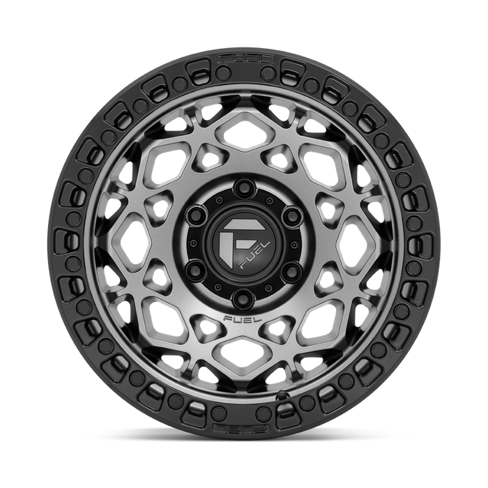 Fuel 1PC D784 UNIT 17X9 -12 5X127/5X5.0 Gunmetal With Matte Black Ring