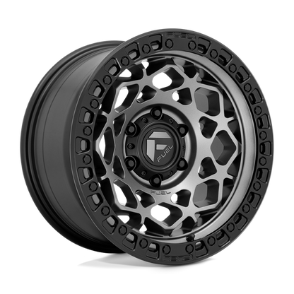Fuel 1PC D784 UNIT 17X9 1 6X139.7/6X5.5 Gunmetal With Matte Black Ring