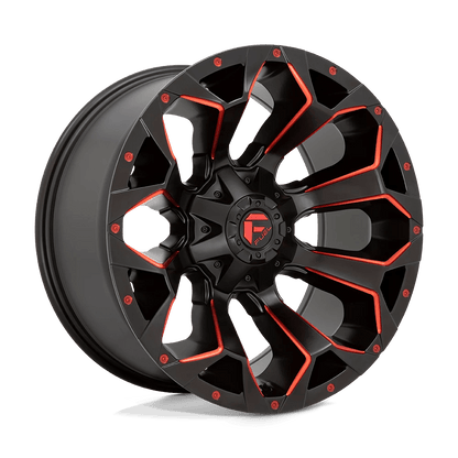 Fuel 1PC D787 ASSAULT 18X9 20 5X139.7/5X150/5X5.5/150 Matte Black Red Milled