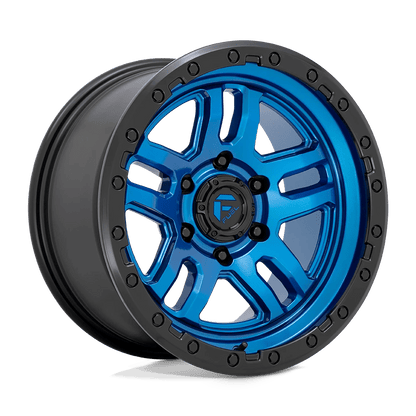 Fuel 1PC D790 AMMO 17X9 -12 5X127/5X5.0 Blue With Black Lip