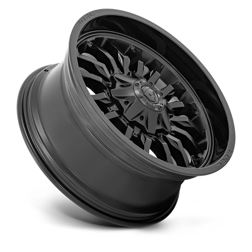 Fuel 1PC D796 ARC 20X9 1 8X180/8X7.1 MATTE BLACK WITH GLOSS BLACK LIP
