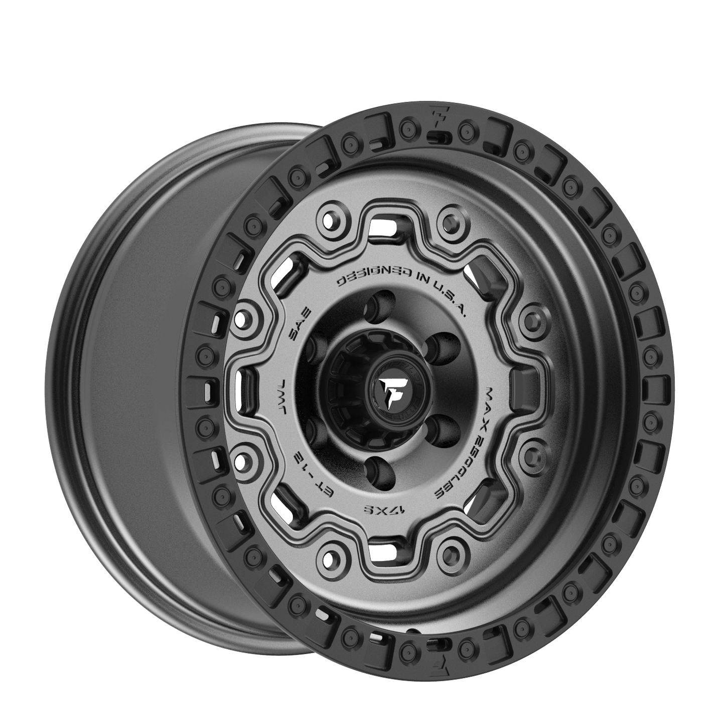 Fittipaldi FT100 17X9 -12 5x5.00 Satin Anthracite with Black Ring
