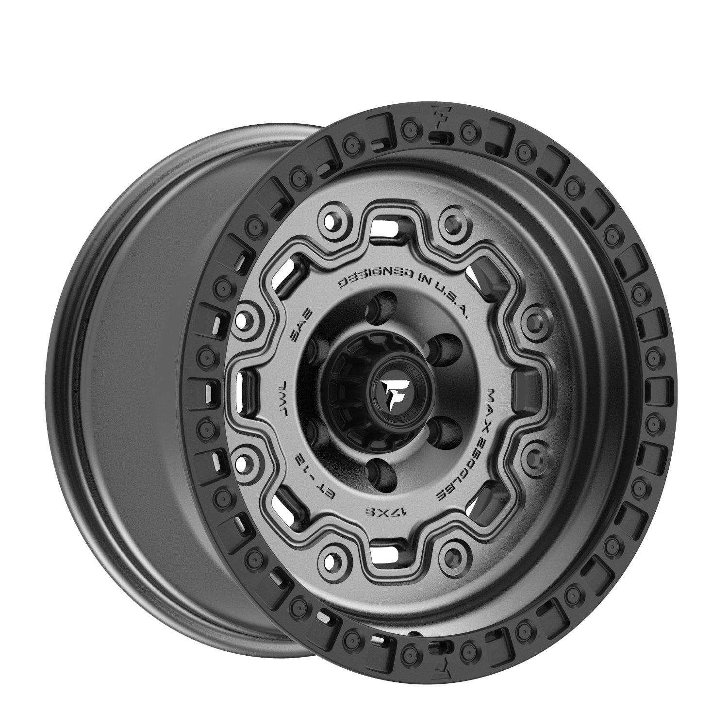 Fittipaldi FT100 17X9 -12 5x5.00 Satin Anthracite with Black Ring