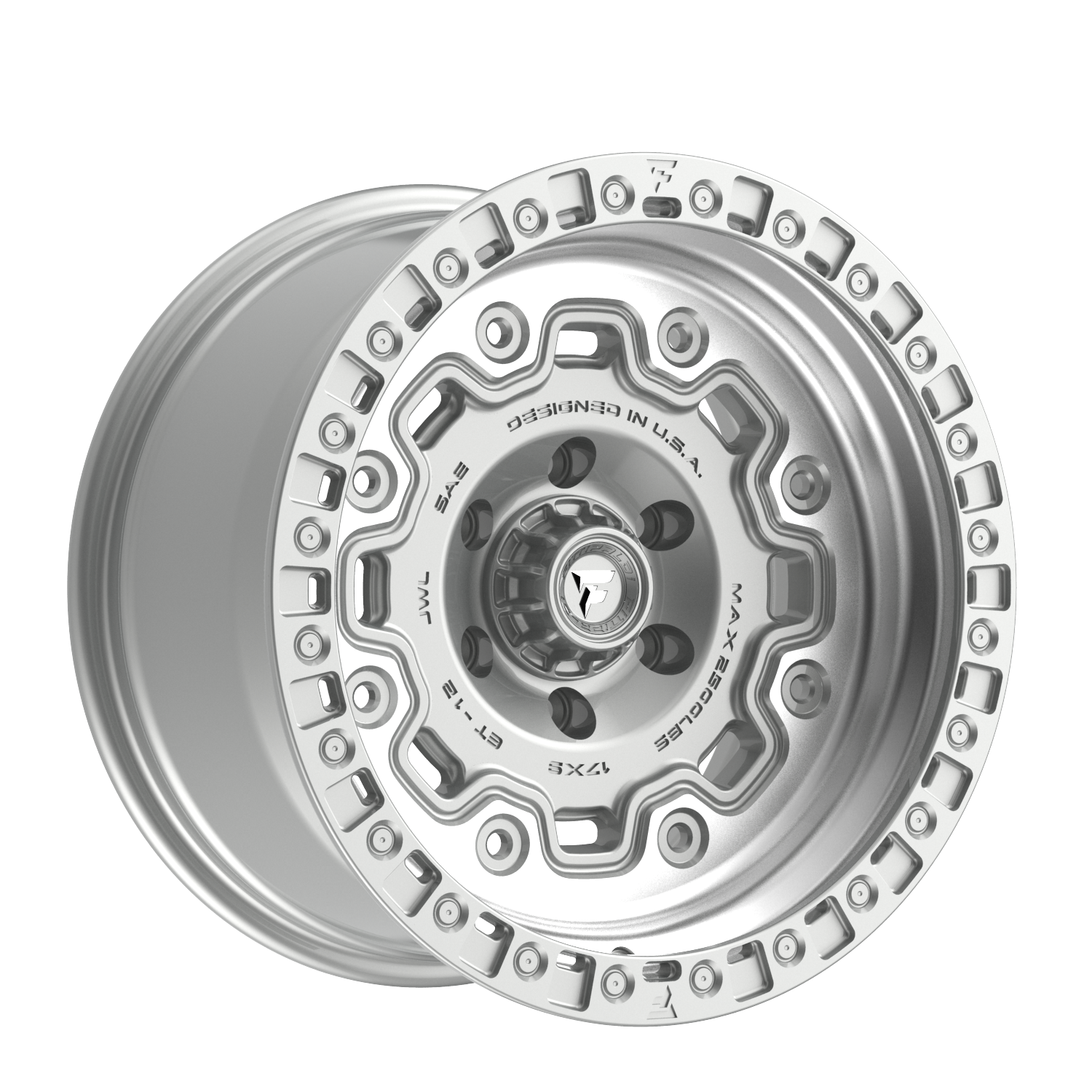Fittipaldi FT100 17X9 -12 6x5.50 Gloss Silver Machined