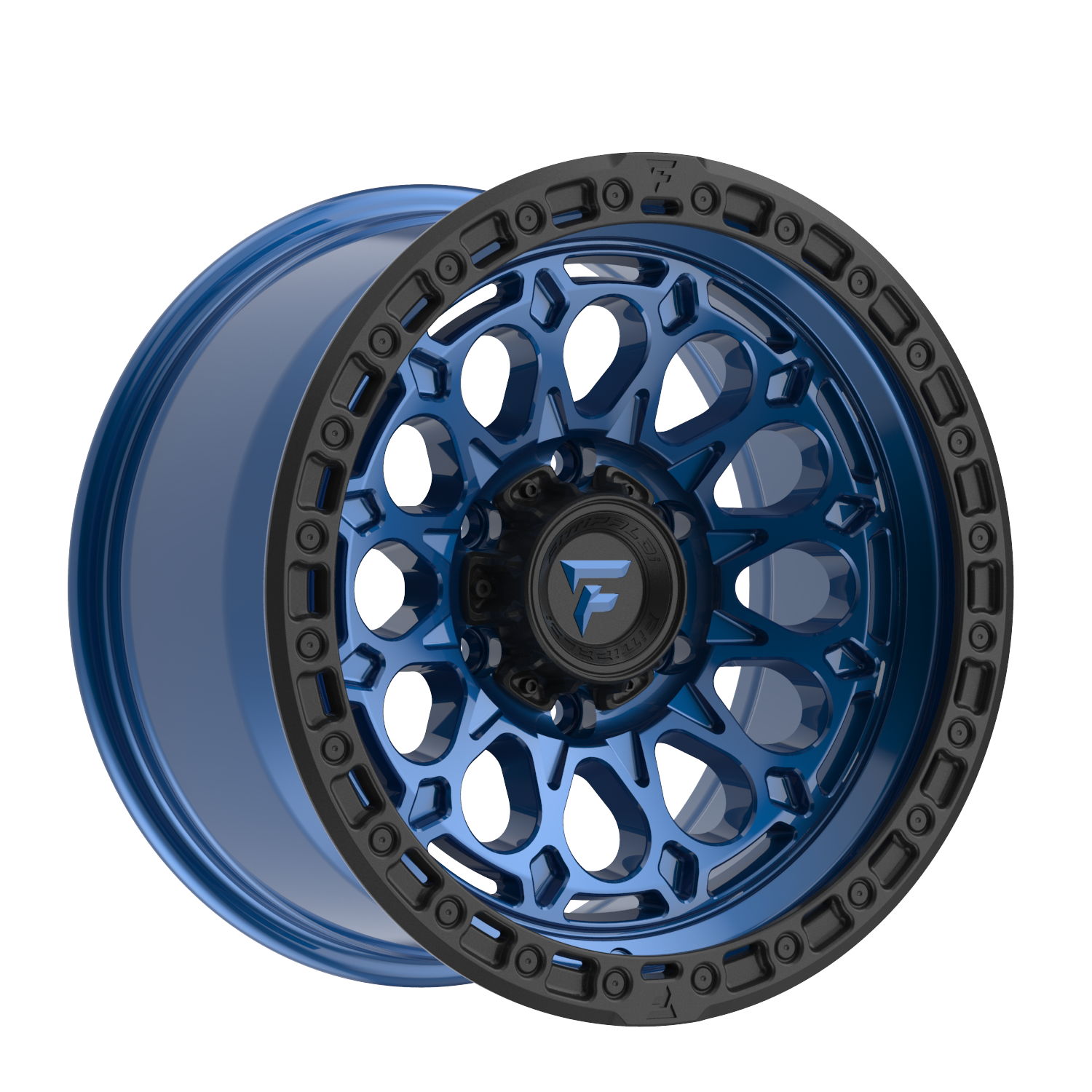 Fittipaldi FT101 17X9 -12 5x5.00 Gloss Blue with Black Ring