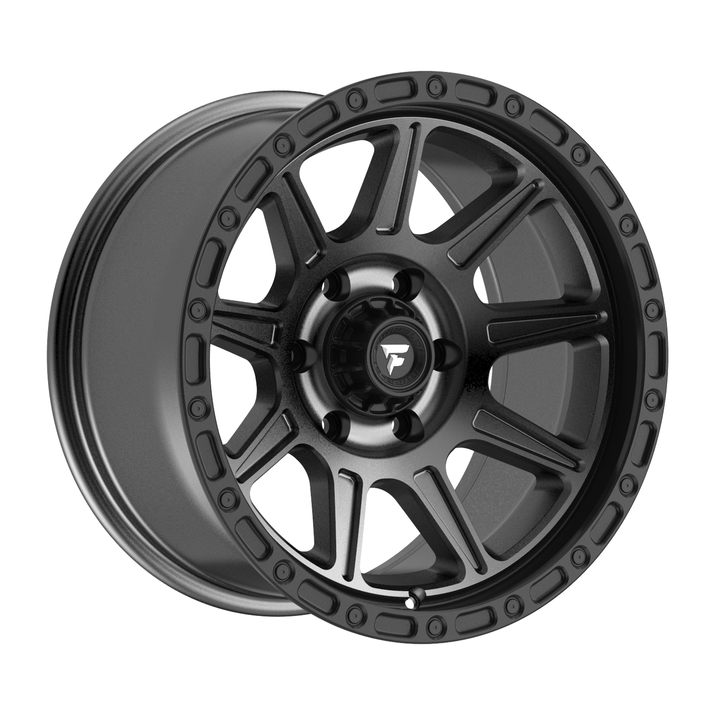 Fittipaldi FT104 17X9 -12 6x5.50 Satin anthracite with satin black lip